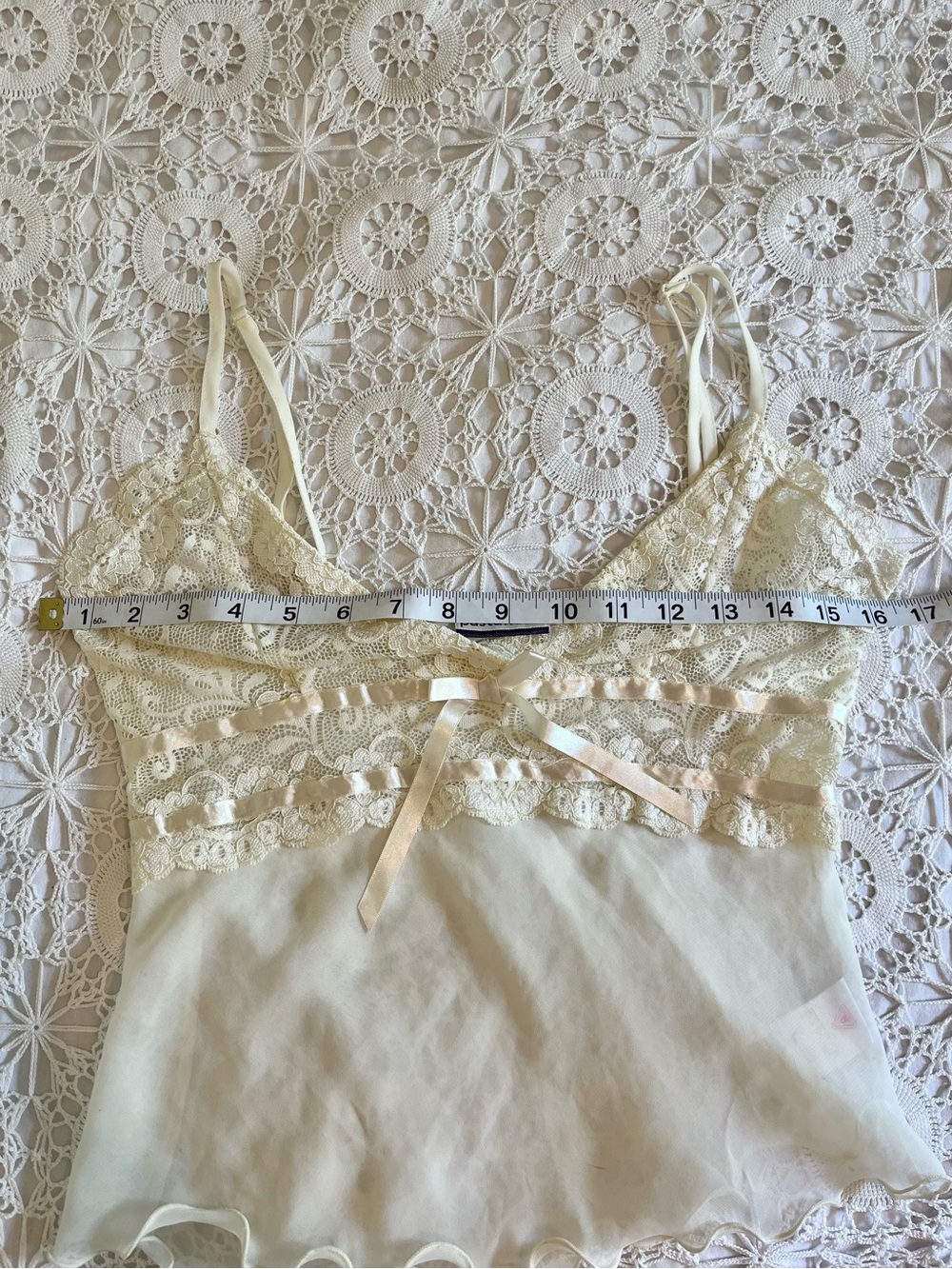 Y2k vintage babydoll sheer lace tank top - Picture 4 of 9